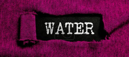 Foto de Inspiración mostrando signo Agua, Fotografía conceptual incolora transparente líquido inodoro que forma mares ríos - Imagen libre de derechos