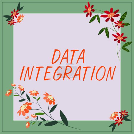 Photo for Text caption presenting Data Integration, Business concept involves combining data residing in different sources - Royalty Free Image