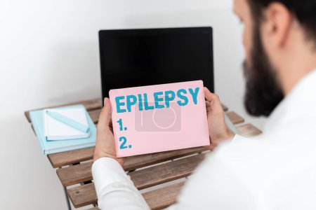 Foto de Texto que muestra inspiración Epilepsia, Concepto de negocio Cuarto trastorno neurológico más común Convulsiones impredecibles - Imagen libre de derechos