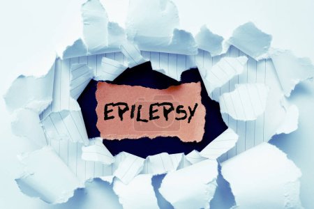 Téléchargez les photos : Affichage conceptuel Épilepsie, Concept d'entreprise Quatrième trouble neurologique le plus courant Convulsions imprévisibles - en image libre de droit