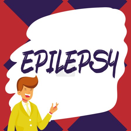 Foto de Texto que presenta Epilepsia, Palabra para el cuarto trastorno neurológico más común Convulsiones impredecibles - Imagen libre de derechos