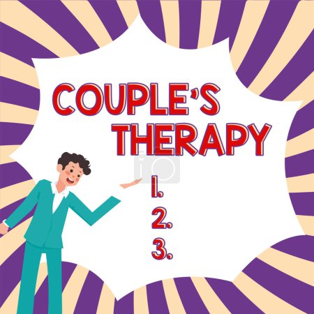 Foto de Leyenda conceptual Terapia de parejas, Visión general de negocios tratar la angustia relación para individuos y parejas - Imagen libre de derechos