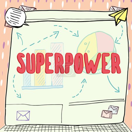 Photo for Inspiration showing sign Superpower, Business showcase a power or ability of a kind enables and enforces the bearer - Royalty Free Image