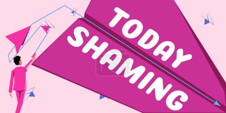 Photo for Text showing inspiration Shaming, Business idea subjecting someone to disgrace, humiliation, or disrepute by public exposure - Royalty Free Image