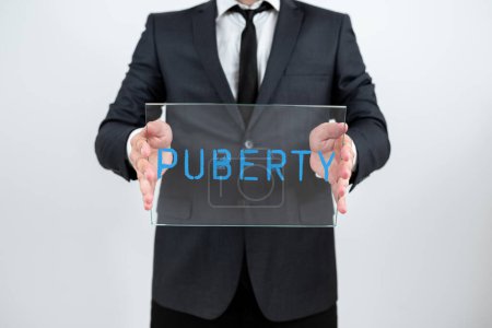 Photo for Conceptual display Puberty, Business showcase the period of becoming first capable of reproducing sexually - Royalty Free Image
