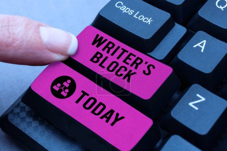 Téléchargez les photos : Légende du texte présentant Writer S Block, Business showcase Condition d'être incapable de penser à quoi écrire - en image libre de droit