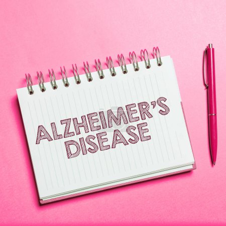 Téléchargez les photos : Texte manuscrit Maladie d'Alzheimer, concept signifiant détérioration mentale avancée qui se produit dans la vieillesse - en image libre de droit