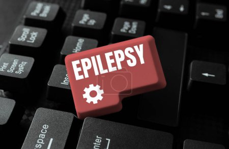Foto de Texto conceptual Epilepsia, Concepto que significa Cuarto trastorno neurológico más común Convulsiones impredecibles - Imagen libre de derechos