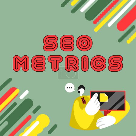 Photo for Inspiration showing sign Seo Metrics, Business idea measure the performance of website for organic search results - Royalty Free Image