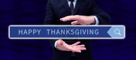 Téléchargez les photos : Panneau texte montrant Joyeux Thanksgiving, Photo conceptuelle Fête nationale de la moisson célébrée en novembre - en image libre de droit