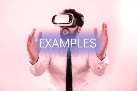 Escribir mostrando texto Ejemplos, Negocios mostrar foto Ejemplo Modelo a seguir Guía Explicación Por ejemplo