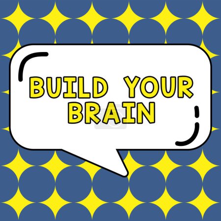 Foto de Texto presentando Construye tu cerebro, Concepto de Internet actividades mentales para mantener o mejorar las habilidades cognitivas - Imagen libre de derechos