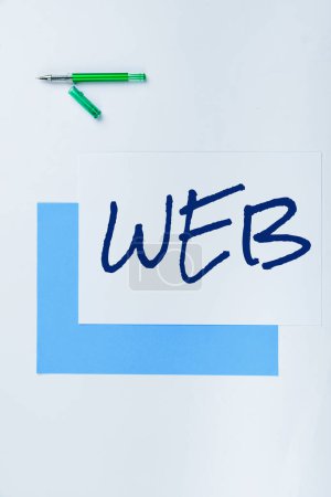 Photo for Text showing inspiration Web, Business concept a system of Internet servers that support specially formatted documents - Royalty Free Image