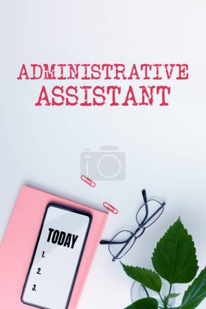 Photo for Conceptual display Administrative Assistant, Word for Administration Support Specialist Clerical Tasks - Royalty Free Image