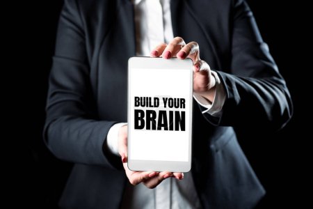 Foto de Leyenda conceptual Construye tu cerebro, Visión general de las actividades mentales del negocio para mantener o mejorar las habilidades cognitivas - Imagen libre de derechos