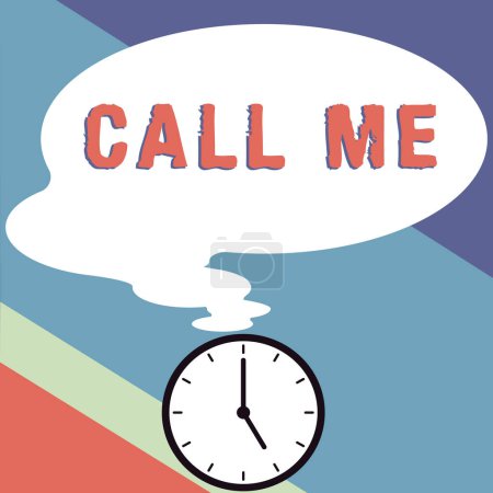 Foto de Texto presentando Call Me, escaparate de negocios Pedir comunicación por teléfono para hablar de algo - Imagen libre de derechos