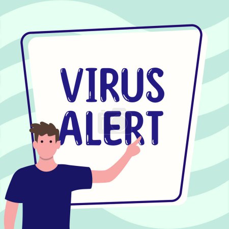 Téléchargez les photos : Texte manuscrit Virus Alert, Concept signifiant message d'avertissement d'une menace de virus informatique inexistante - en image libre de droit