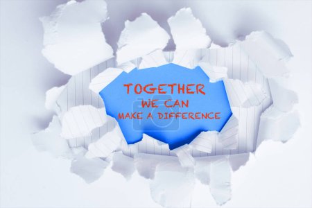 Konzeptionelle Darstellung Gemeinsam können wir einen Unterschied machen, Konzept bedeutet Einheit kann alles möglich machen Eine mächtige Gruppe