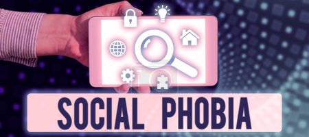 Photo for Conceptual caption Social Phobia, Conceptual photo overwhelming fear of social situations that are distressing - Royalty Free Image