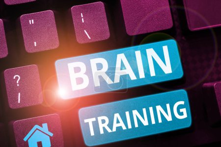 Foto de Texto que muestra inspiración Brain Training, Business approach actividades mentales para mantener o mejorar las habilidades cognitivas - Imagen libre de derechos