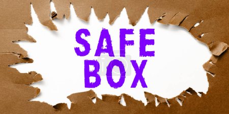 Photo for Sign displaying Safe Box, Business concept A small structure where you can keep important or valuable things - Royalty Free Image