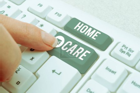 Foto de Texto presentando Home Care, Idea de negocio Lugar donde las personas pueden obtener el mejor servicio de confort prestado - Imagen libre de derechos