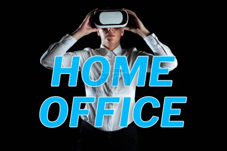 Photo for Writing displaying text Home Office, Conceptual photo space designated in a persons residence for official business - Royalty Free Image