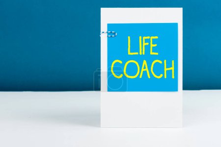 Photo for Text caption presenting Life Coach, Business overview A person who advices clients how to solve their problems or goals - Royalty Free Image