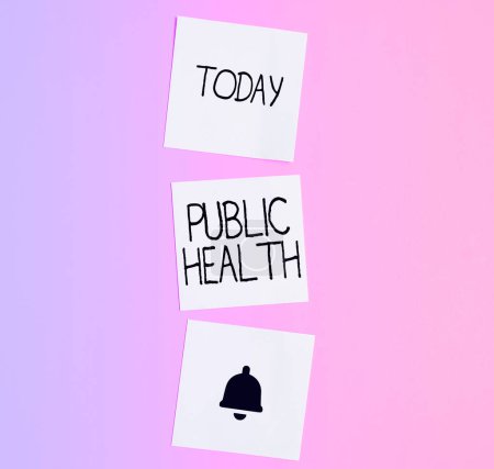 Photo for Handwriting text Public Health, Concept meaning Promoting healthy lifestyles to the community and its people - Royalty Free Image