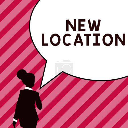 Foto de Inspiración mostrando signo Nueva ubicación, Word for Localizarse en un nuevo lugar y establecer el hogar o negocio - Imagen libre de derechos