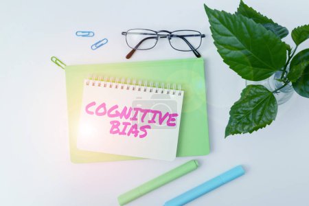 Photo for Inspiration showing sign Cognitive Bias, Business overview Psychological treatment for mental disorders - Royalty Free Image