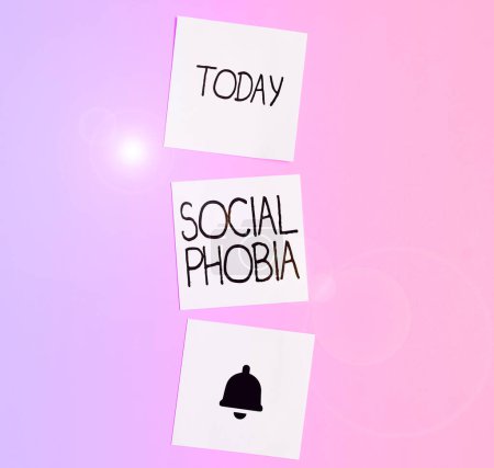 Photo for Conceptual display Social Phobia, Business showcase overwhelming fear of social situations that are distressing - Royalty Free Image
