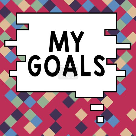 Photo for Text sign showing My Goals, Concept meaning Future or desired result that a person commits to achieve - Royalty Free Image
