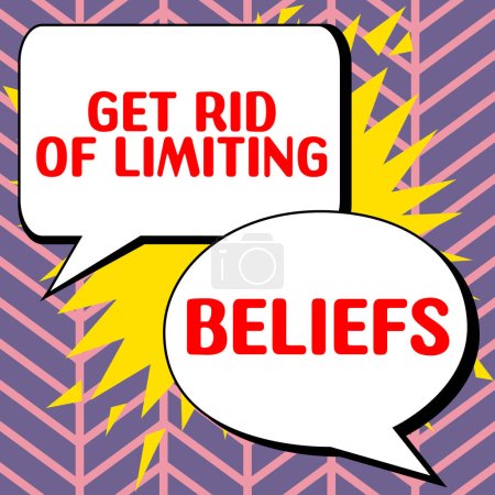 Photo for Text showing inspiration Get Rid Of Limiting Beliefs, Word for remove negative beliefs and think positively - Royalty Free Image