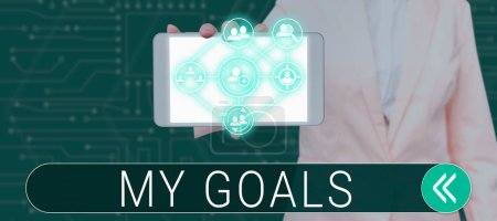 Photo for Text showing inspiration My Goals, Internet Concept Future or desired result that a person commits to achieve - Royalty Free Image