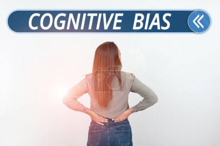 Photo for Sign displaying Cognitive Bias, Conceptual photo Psychological treatment for mental disorders - Royalty Free Image