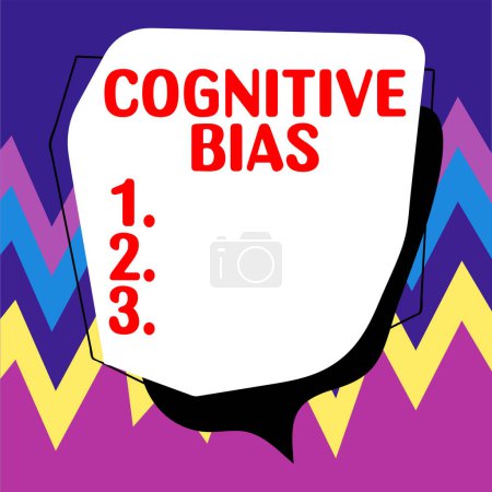 Photo for Text showing inspiration Cognitive Bias, Word Written on Psychological treatment for mental disorders - Royalty Free Image