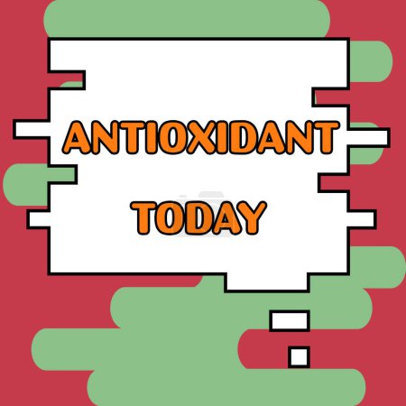 Photo for Conceptual display Antioxidant, Word Written on a substance that inhibits oxidation or reactions by oxygen - Royalty Free Image
