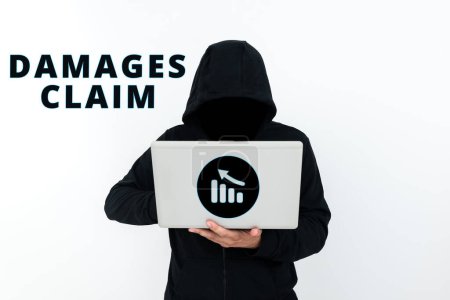 Photo for Conceptual display Damages Claim, Business concept Demand Compensation Litigate Insurance File Suit - Royalty Free Image