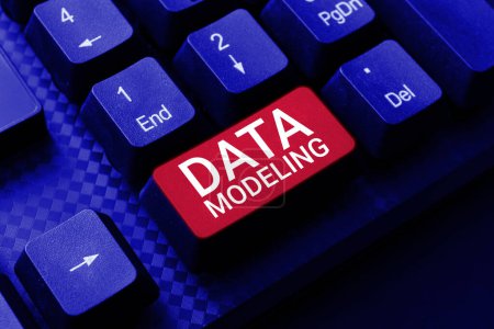 Photo for Text sign showing Data Modeling, Business concept process of transferring data between data storage systems - Royalty Free Image