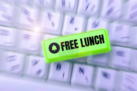Photo for Inspiration showing sign Free Lunch, Business approach something you get free that you usually have to work or pay for - Royalty Free Image