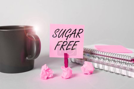 Photo for Inspiration showing sign Sugar Free, Internet Concept containing an artificial sweetening substance instead of sugar - Royalty Free Image