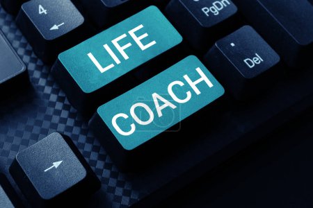 Photo for Inspiration showing sign Life Coach, Business idea A person who advices clients how to solve their problems or goals - Royalty Free Image