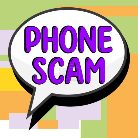 Photo for Inspiration showing sign Phone Scam, Business showcase getting unwanted calls to promote products or service Telesales - Royalty Free Image