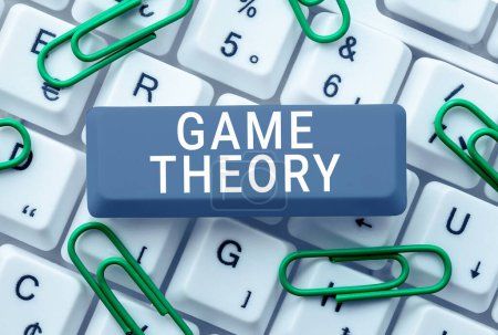 Foto de Exhibición conceptual Teoría del juego, rama de la idea de negocio de las matemáticas relacionadas con el análisis de estrategias - Imagen libre de derechos