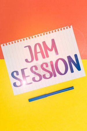 Photo for Inspiration showing sign Jam Session, Business concept impromptu performance by a group of musicians - Royalty Free Image
