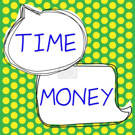 Text showing inspiration Time Money, Business showcase funds advanced for repayment within a designated period