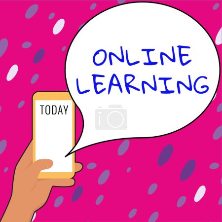 Photo for Inspiration showing sign Online Learning, Business overview Larning with the assistance of the Internet and a computer - Royalty Free Image