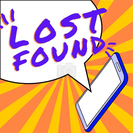 Foto de Escribir mostrando texto Lost Found, Concepto de negocio Cosas que se dejan atrás y pueden recuperarse para el propietario - Imagen libre de derechos