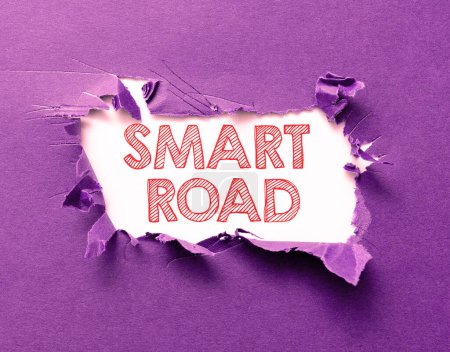 Foto de Leyenda conceptual Smart Road, Visión general del negocio número de diferentes maneras en que las tecnologías se incorporan a las carreteras - Imagen libre de derechos